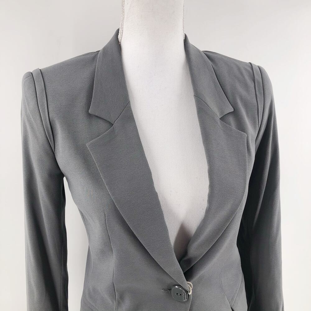 Twin Set Italy Suit Jacket Blazer Grey Jersey Women's Sz S NEW $680 - Picture 2 of 9